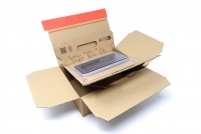 Bote carton  film de calage intgr pour envoi postal ultra-scuris